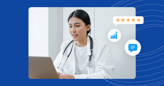 Physician enjoying the benefits of doctor online reputation management.