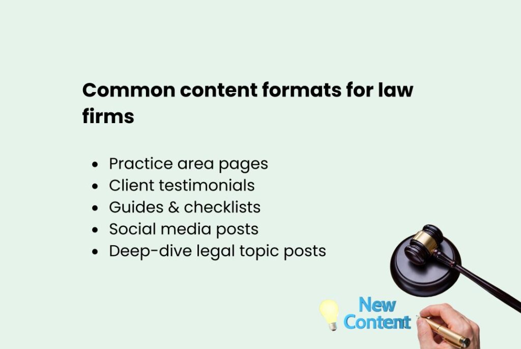 Effective content marketing strategy- Content formats every law firm should use