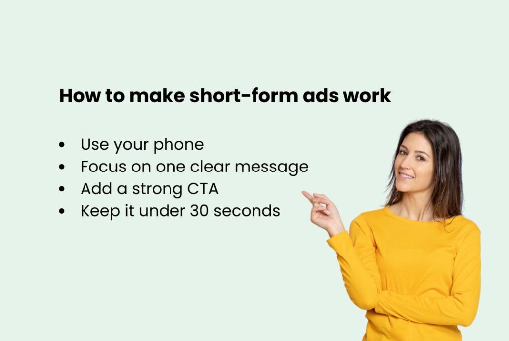 Effective ways to make short-form ads work in social media marketing
