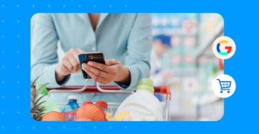 Shopper checking items off their Google Shopping List.