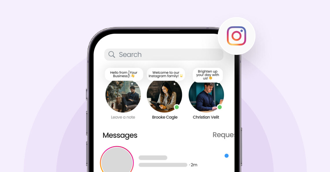 Image shows how businesses can use Instagram notes ideas