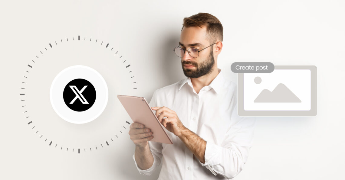 This image shows business owner choosing the best time to post on Twitter
