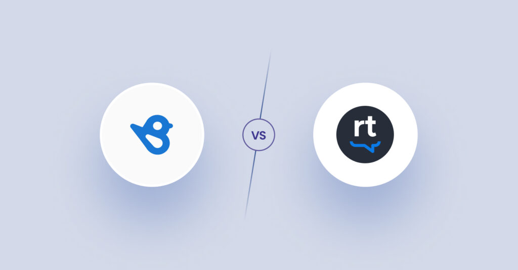 Logos of Birdeye and ReviewTrackers.