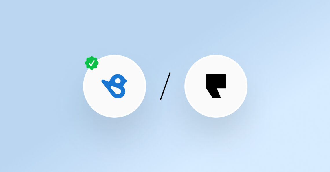 The logos or Birdeye and Podium next to each other.