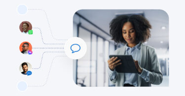 Image shows Birdeye as an enterprise messaging software for businesses