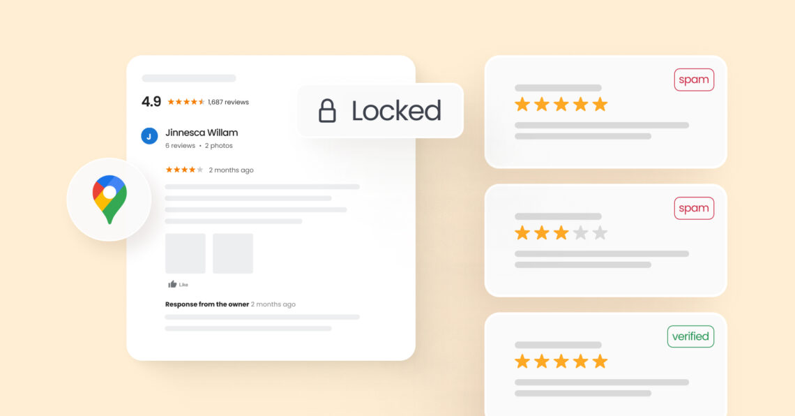 Image shows how an example of recuring issues with Google Maps reviews