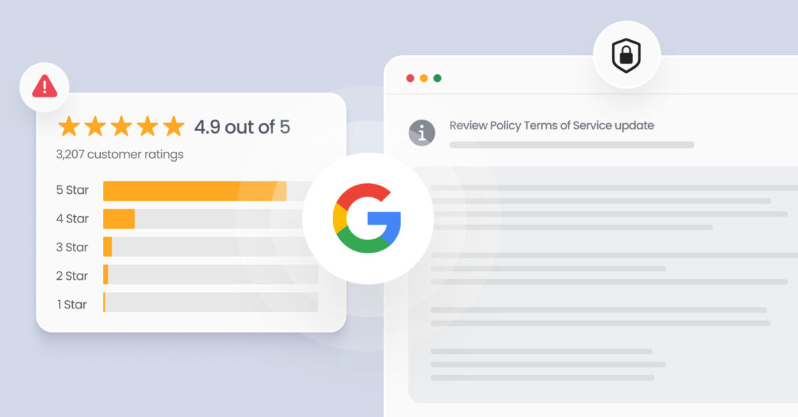Image shows an example of Google review policy