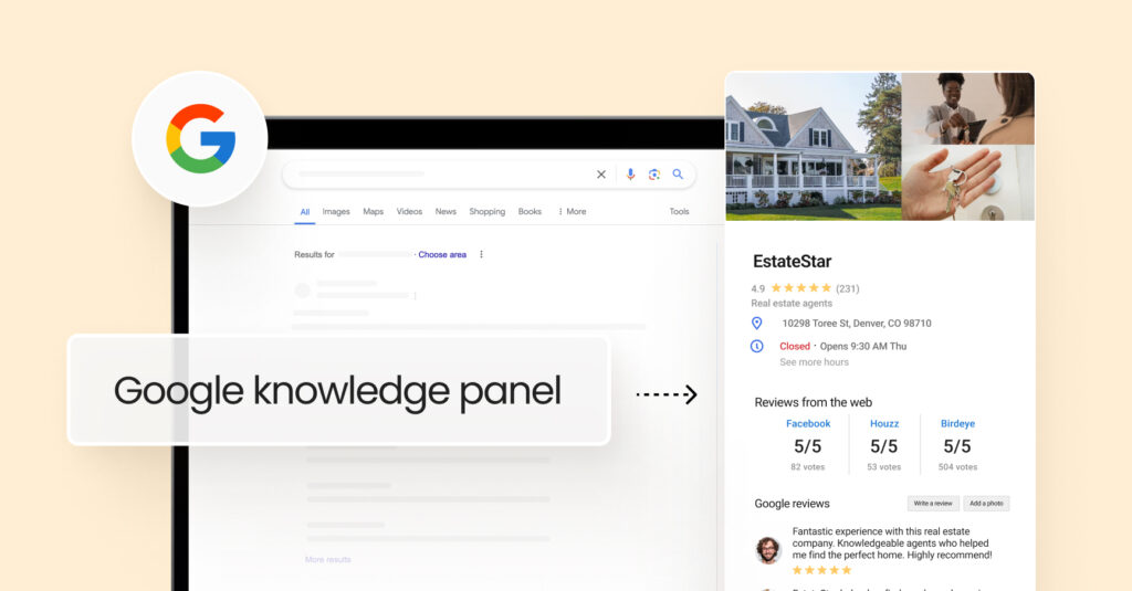 Image shows example of Google knowledge panel