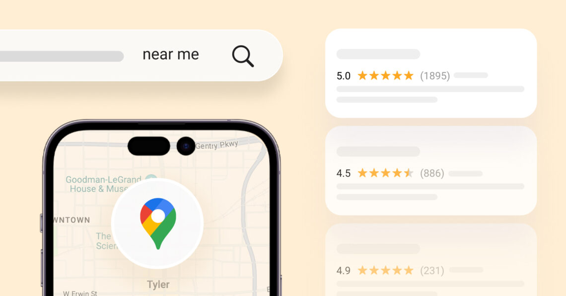 Image shows an example of Google Maps SEO