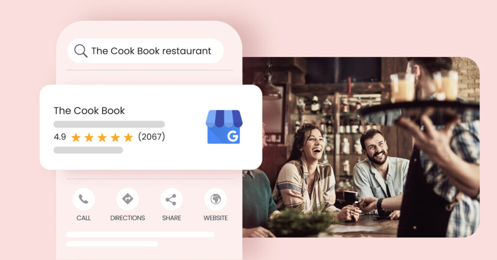 Image shows the impact of Google My Business for restaurants