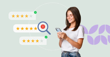 This image is for the blog on fake review checker. The pic depicts Birdeye's product dashboard. Birdeye helps businesses improve their customer experience. Read the blog for more. The pic is a fake review exmaple and shows how a brand handles a fake review.