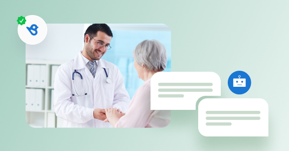 The image shows an example of efficient healthcare webchat solutions