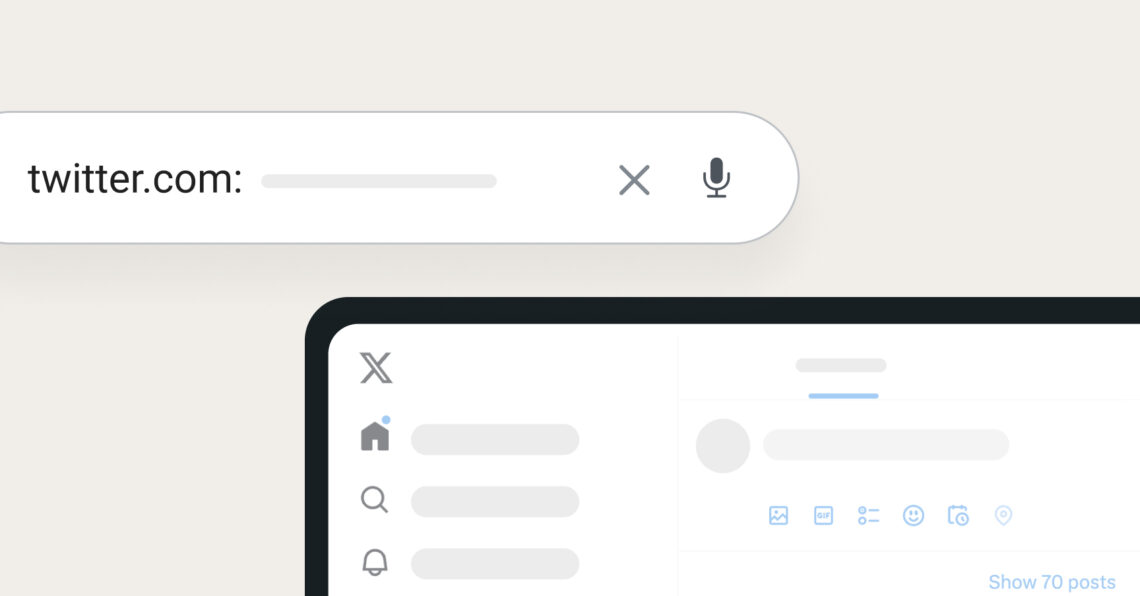 This image shows how to search Twitter without an account