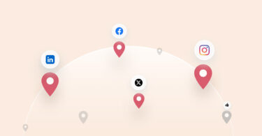 Visual example of multi-location social media marketing.