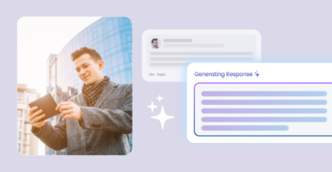 Image shows how Birdeye's Social Engagement Agent works