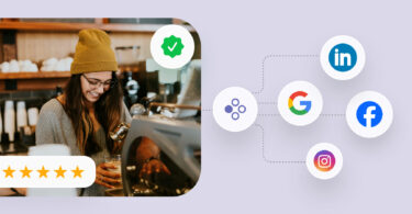 Image shows how Birdeye works as a social media reputation management software