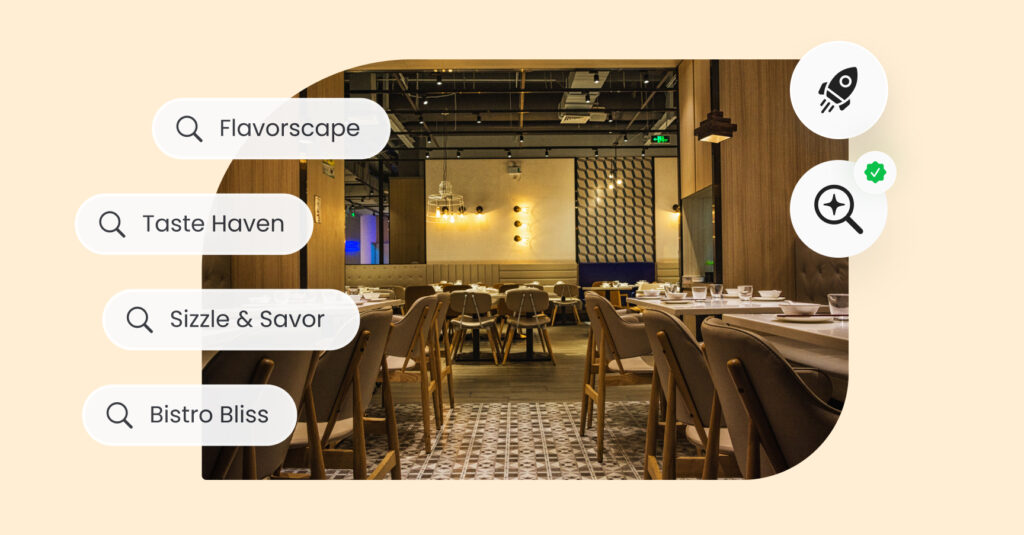 Image shows how restaurant names help boost visibility