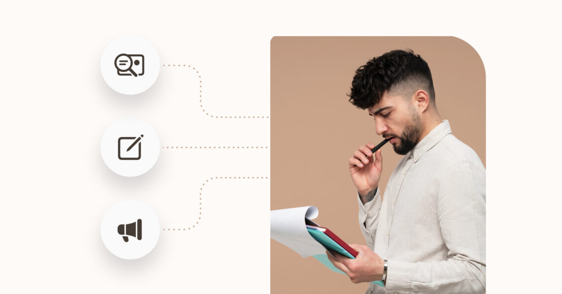 Image shows how businesses can use curated content for their marketing efforts