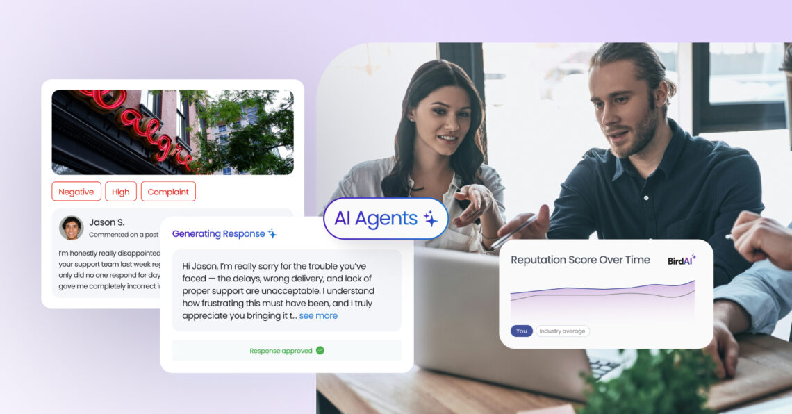 Image shows how Birdeye helps businesses with lead nurturing with AI