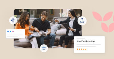 This image is for the blog on Furniture store marketing. The pic depicts Birdeye's product dashboard. Birdeye helps businesses improve their customer experience. Read the blog for more.