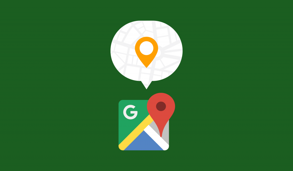 Image indicating the Google Maps logo with a pinned location