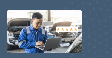 Auto professional using automotive marketing to attract new customers.