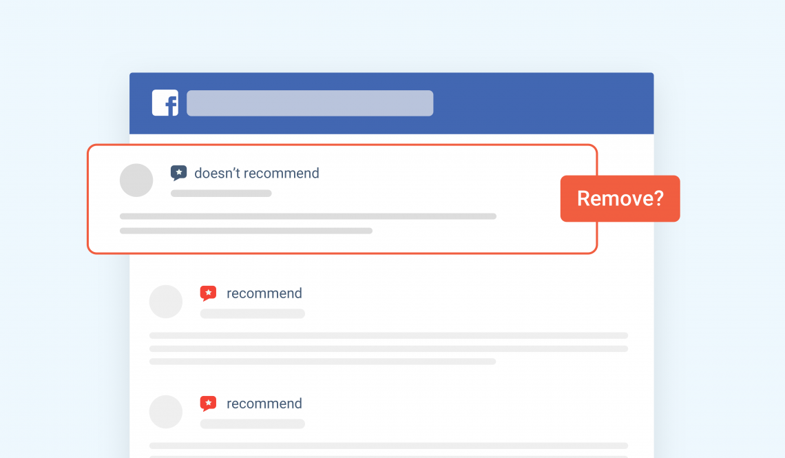 delete Facebook reviews