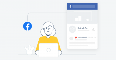 An illustration of Facebook recommendations & reviews