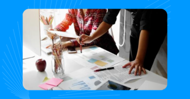 Team using marketing strategy examples to shape their marketing efforts.
