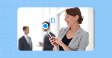Business women deciding on SMS vs MMS texting for their business.