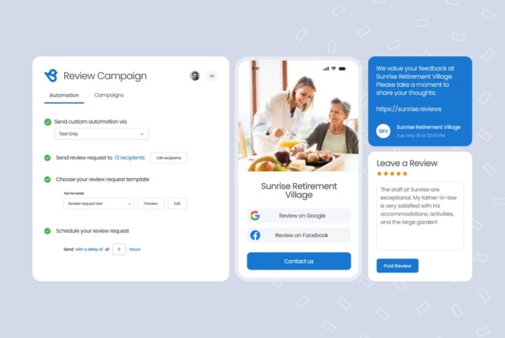 Review campaign with SMS