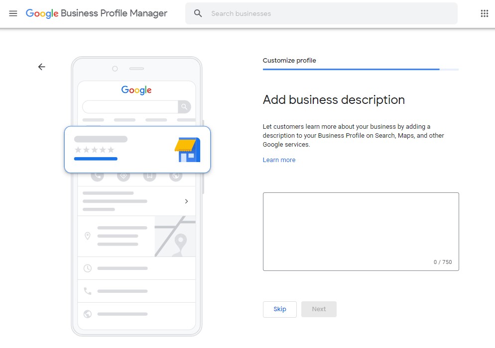 Add Business Description
