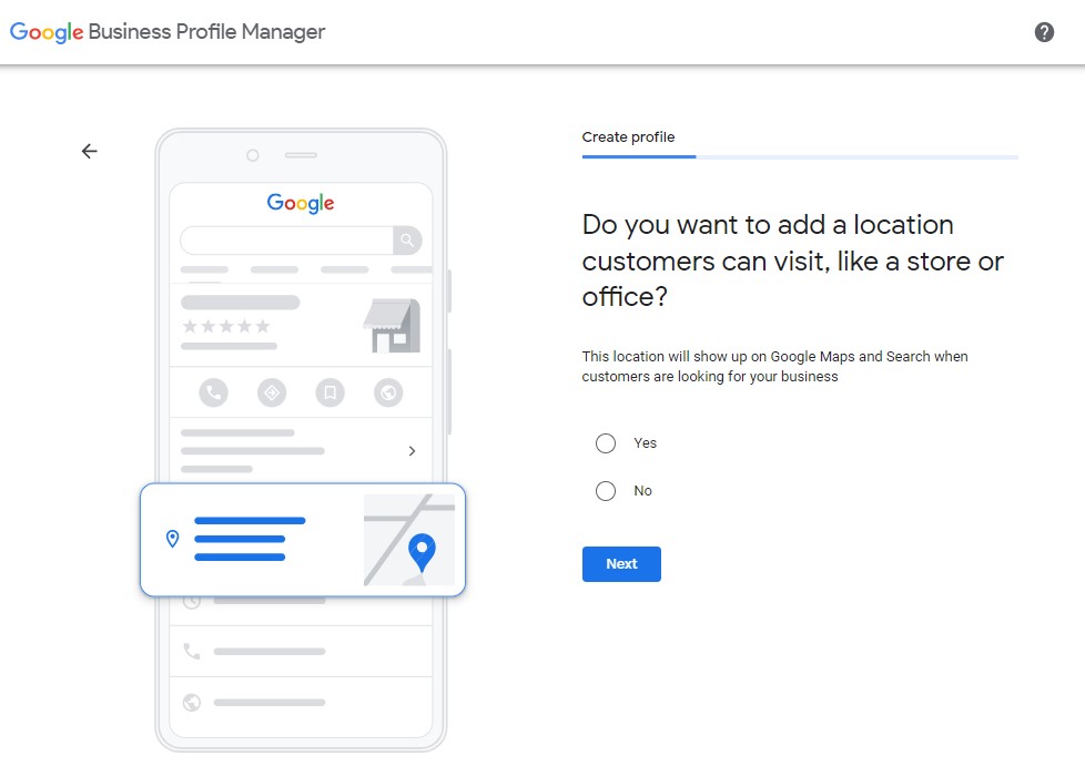 Add your location on Google Business Profile Manager