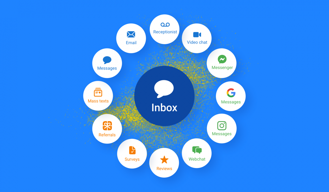 An illustration of Birdeye's Customer messaging software