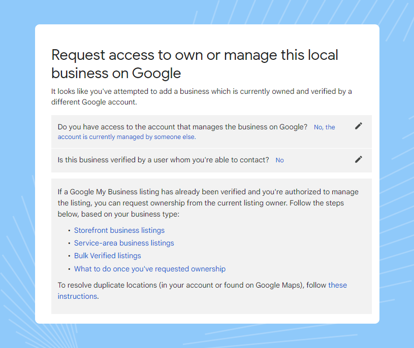 How to request access to Google Business Profile managed by someone else 