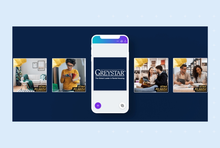 Image shows Greystar brand identity