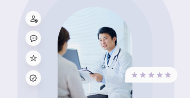 A doctor talking to a patient.