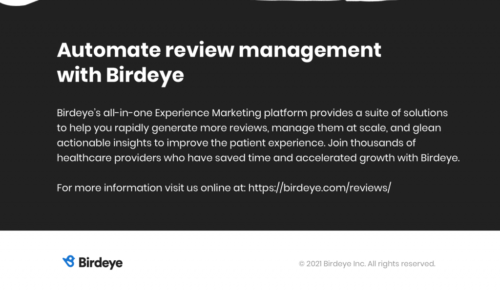 Review automation for healthcare providers