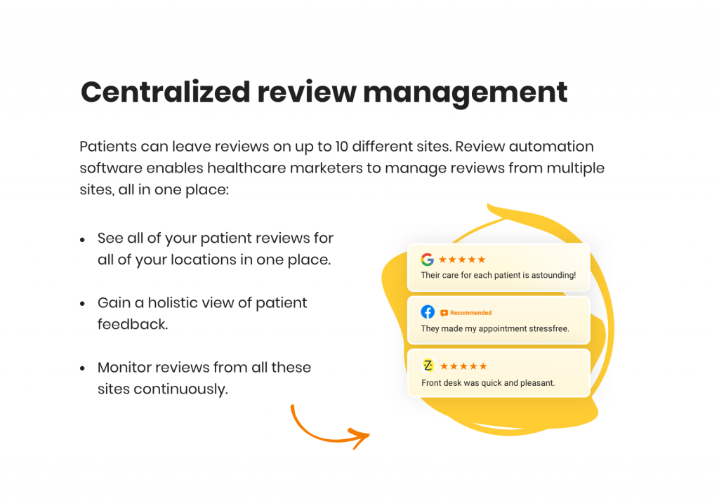 Review automation for healthcare providers