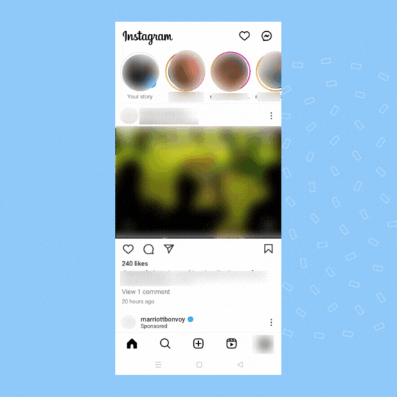 GIF shows how businesses can create Instagram notes 
