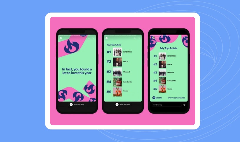 Screenshot of a Spotify Wrapped results on a smartphone