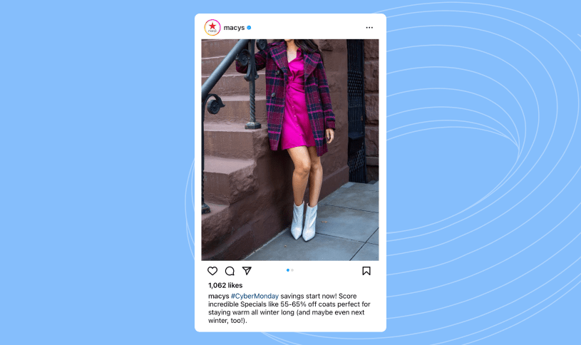 Social media post example showcasing products.