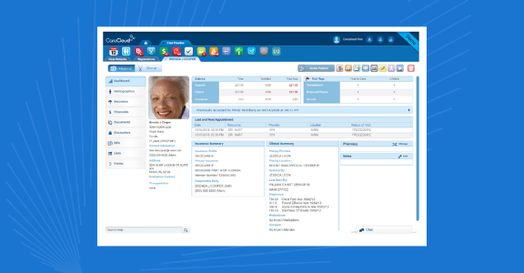 Image of CareCloud software.