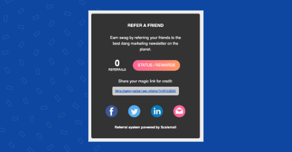 Email example of promoting a referral program from Daily Carnage.