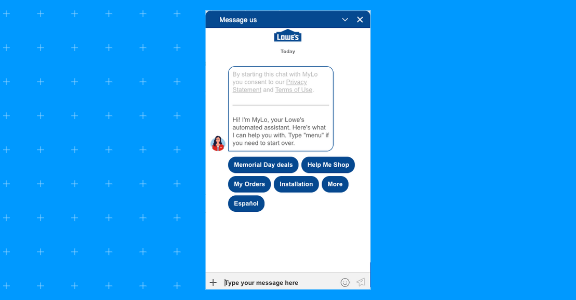 Lowe's chatbot.