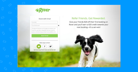 Website example of a referral link.