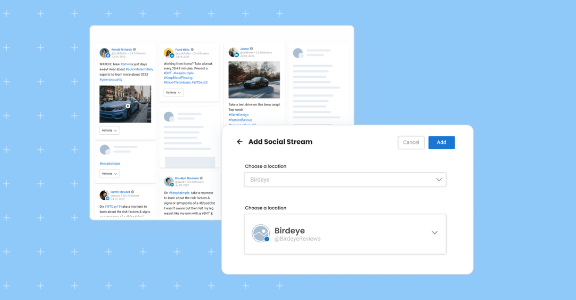 Interface of Birdeye's social media software.