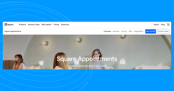 Image of Square Appointments product pages.