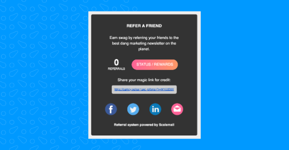 Example of a type of referral email courtesy of Daily Carnage.