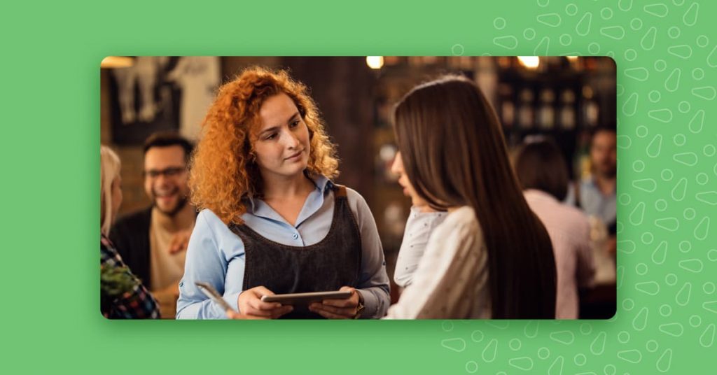 Waitress asked a guest to leave a Google restaurant review after their meal.